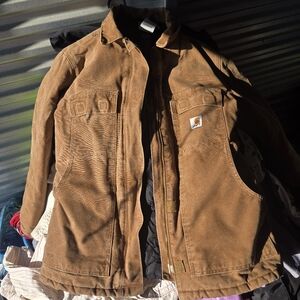 Carhartt Brown Canvas Jacket Size Large
